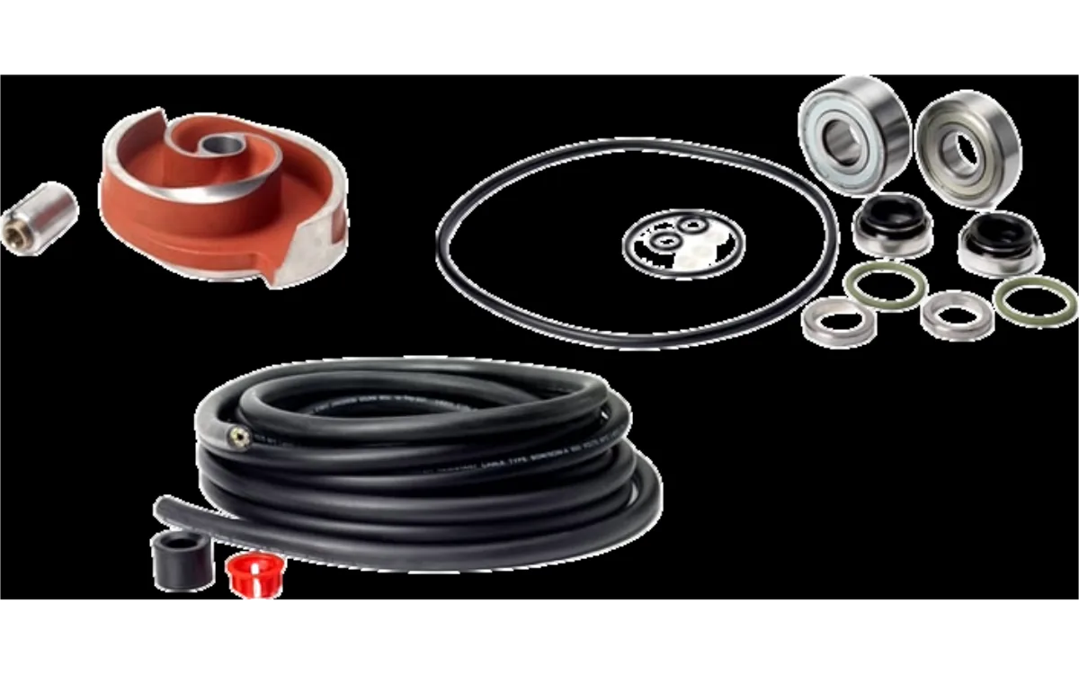 Genuine Lowara spare parts — impeller, seals, bearings, cables